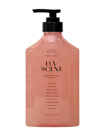 411070 LUV SCENT PERFUMED SCRUB WASH #201 FLOWER MARKET 500ML