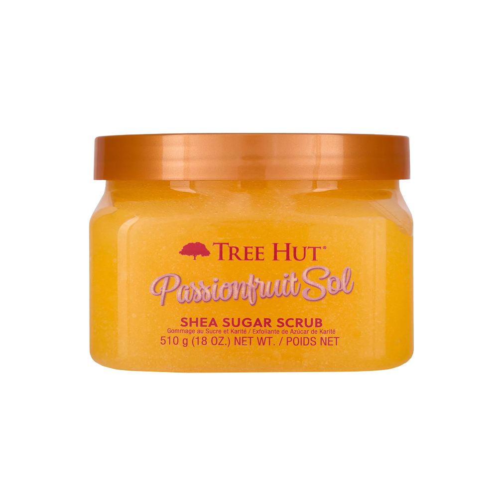 003783 TREE HUT PASSIONFRUIT SOL SHEA SUGAR SCRUB 510G