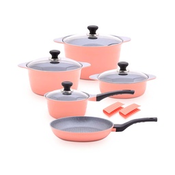 [34466] 723021 BALZANO DIECAST ALUM COOKWARE 10PCS PINK