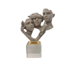 [38507] H34 W8000-1138 ESTATUA DE MESA  DECORATIVA-3ROSTR 