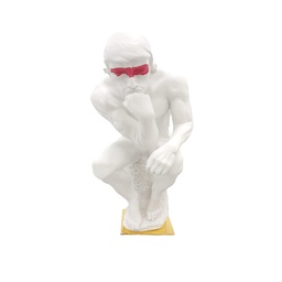 [38510] H36 W8000-1149 ESTATUA DE MESA  DECORATIVA -BLANCO