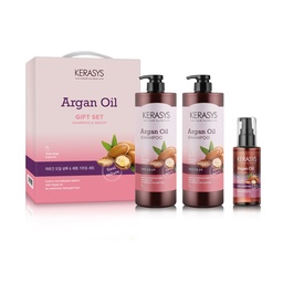 [42298] 391440 KERASYS ARGAN OIL GIFT SET SHAMPOO+SERUM WHITE MUSK FRAGANCE